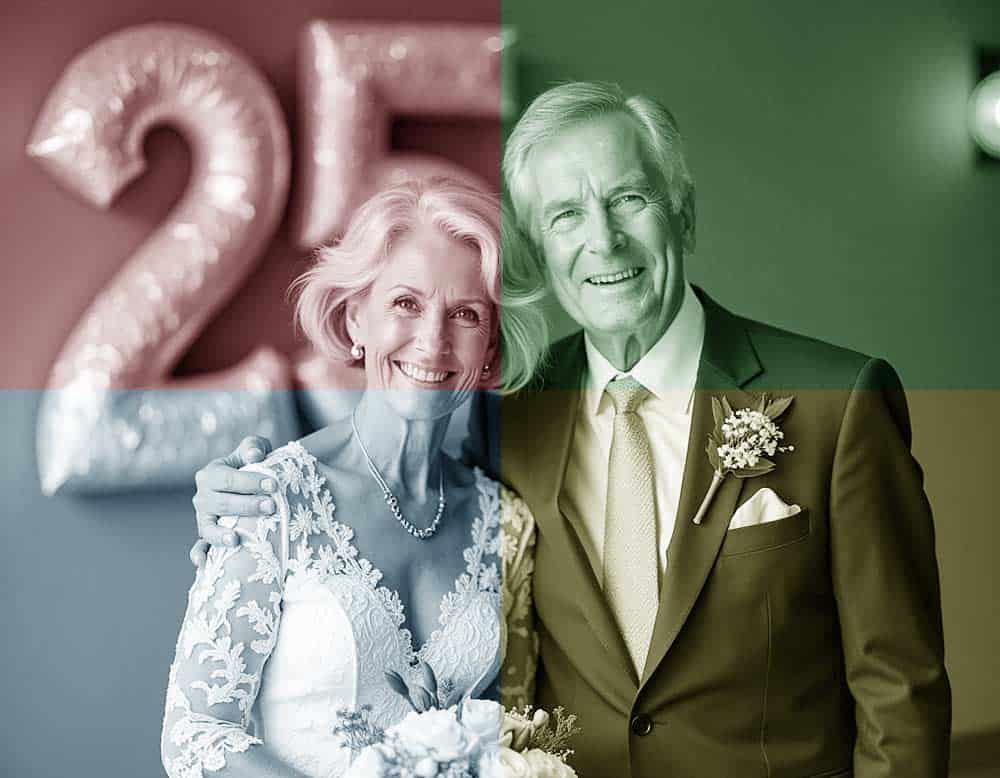 Du betrachtest gerade Silberne Hochzeit – 25 Jahre verheiratet feiern