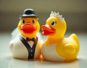Mehr über den Artikel erfahren Quietscheente für Hochzeiten