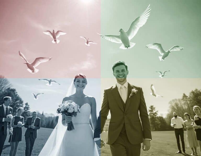 Mehr über den Artikel erfahren Tauben fliegen lassen – Als Hochzeitsbrauch Liebe und Frieden fliegen lassen