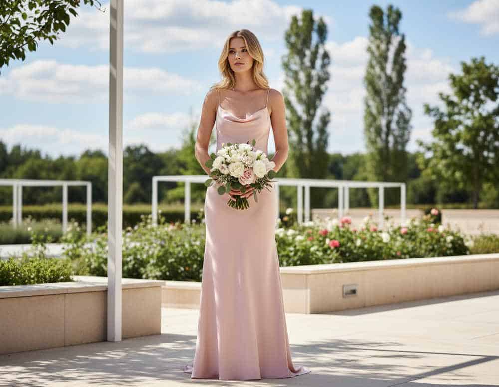 Schlichtes Hochzeitskleid für die Gartenhochzeit Schlichtes Hochzeitskleid für die Gartenhochzeit