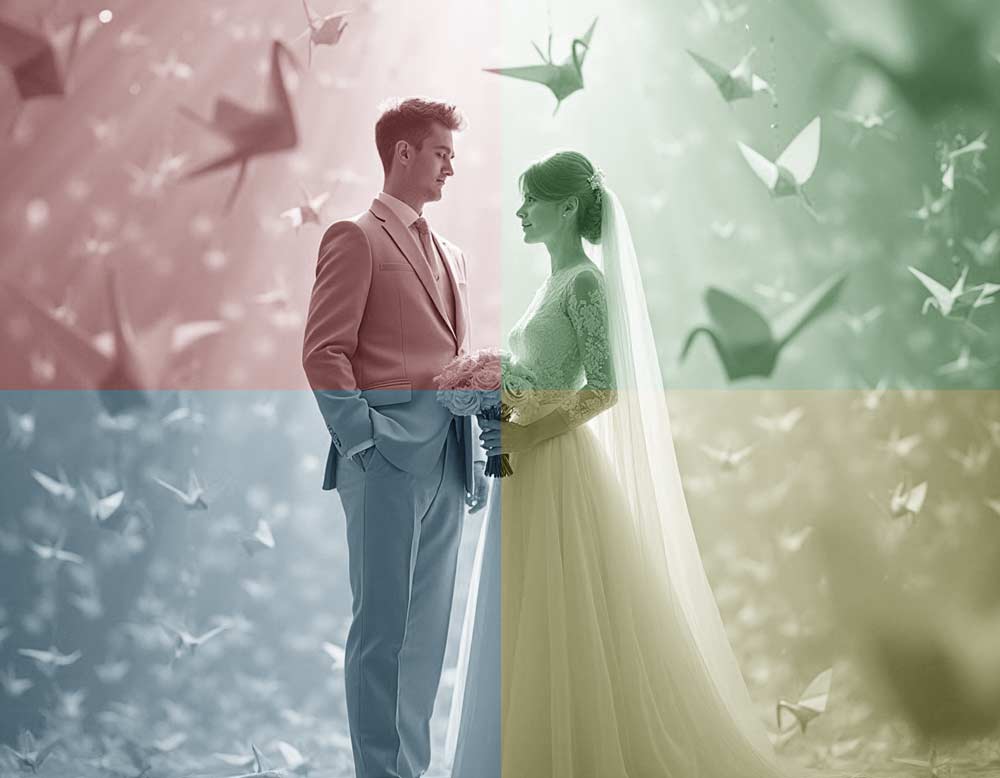 Du betrachtest gerade Tausend Origami-Kraniche für die Hochzeit als Glückszeichen