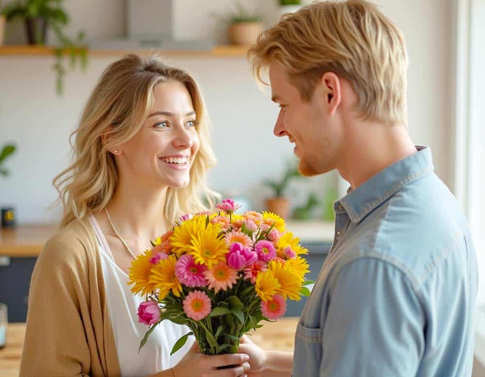 Wertschätzung in der Ehe mit Blumen