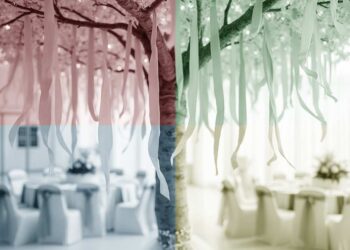 Bänderbaum für moderne Hochzeiten