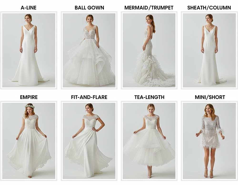 Brautkleider Stilrichtungen - welche gibt es? Brautkleider Stilrichtungen - welche gibt es?