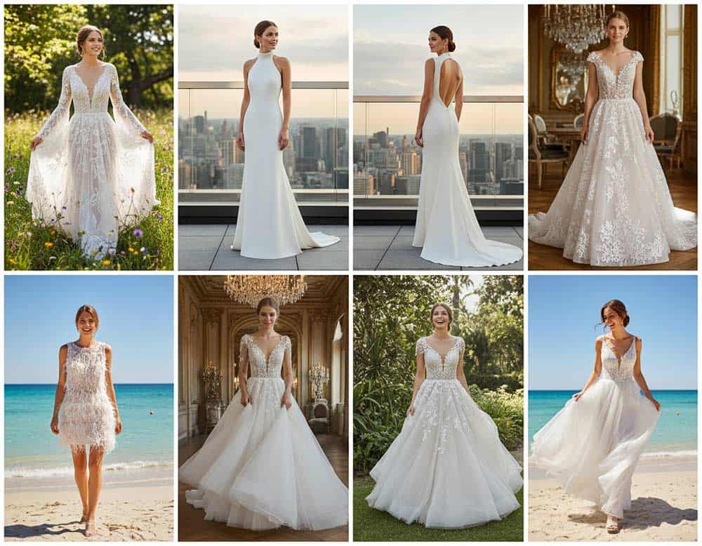 Verschiedene Schnitte bei Brautkleidern Verschiedene Schnitte bei Brautkleidern