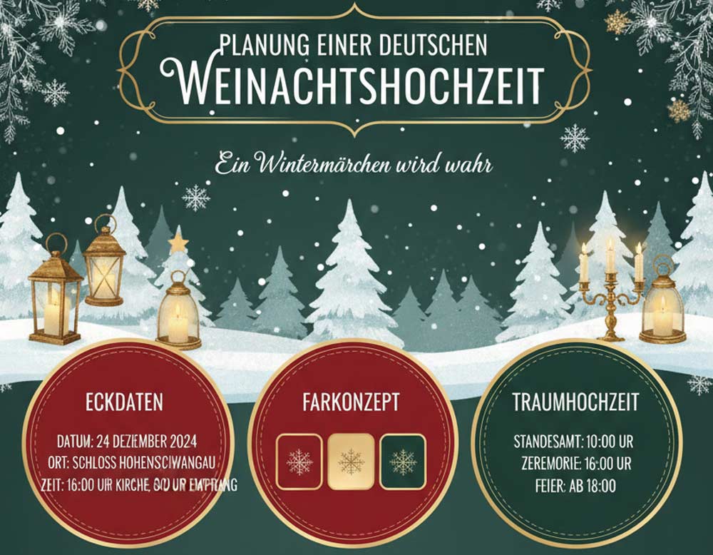 Planung einer Weihnachtshochzeit