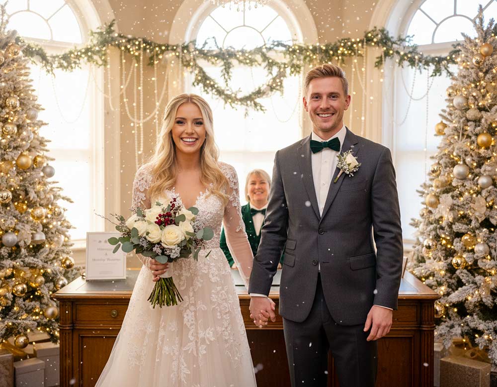 Eine Weihnachtshochzeit mit warmer Eleganz und sanfter Winterstimmung Eine Weihnachtshochzeit mit warmer Eleganz und sanfter Winterstimmung