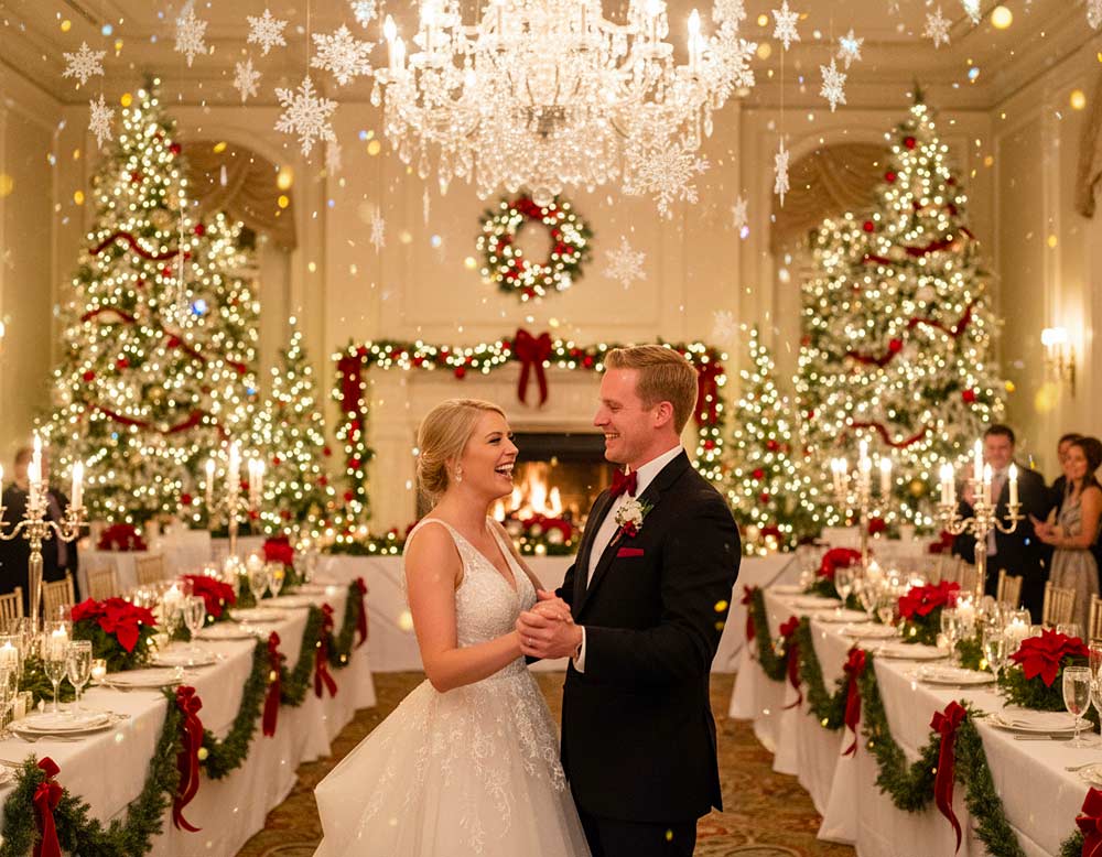 Klassische Weihnachtshochzeit planen