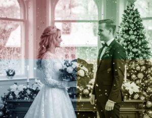 Mehr über den Artikel erfahren Weihnachtshochzeit in winterlicher Romantik feiern