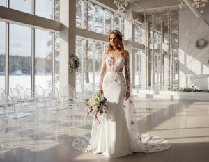 Mehr über den Artikel erfahren Weihnachtsbrautkleider für die Weihnachtsbraut