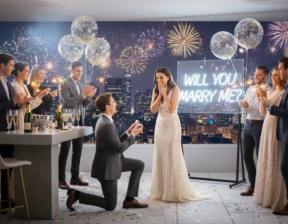 Hochzeitsantrag zu Silvester Hochzeitsantrag zu Silvester