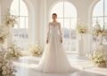 Ivory Brautkleid mit Perlen