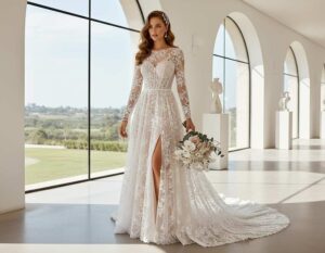 Mehr über den Artikel erfahren Spitzen Brautkleid – Ein Klassiker, der heute neu begeistert