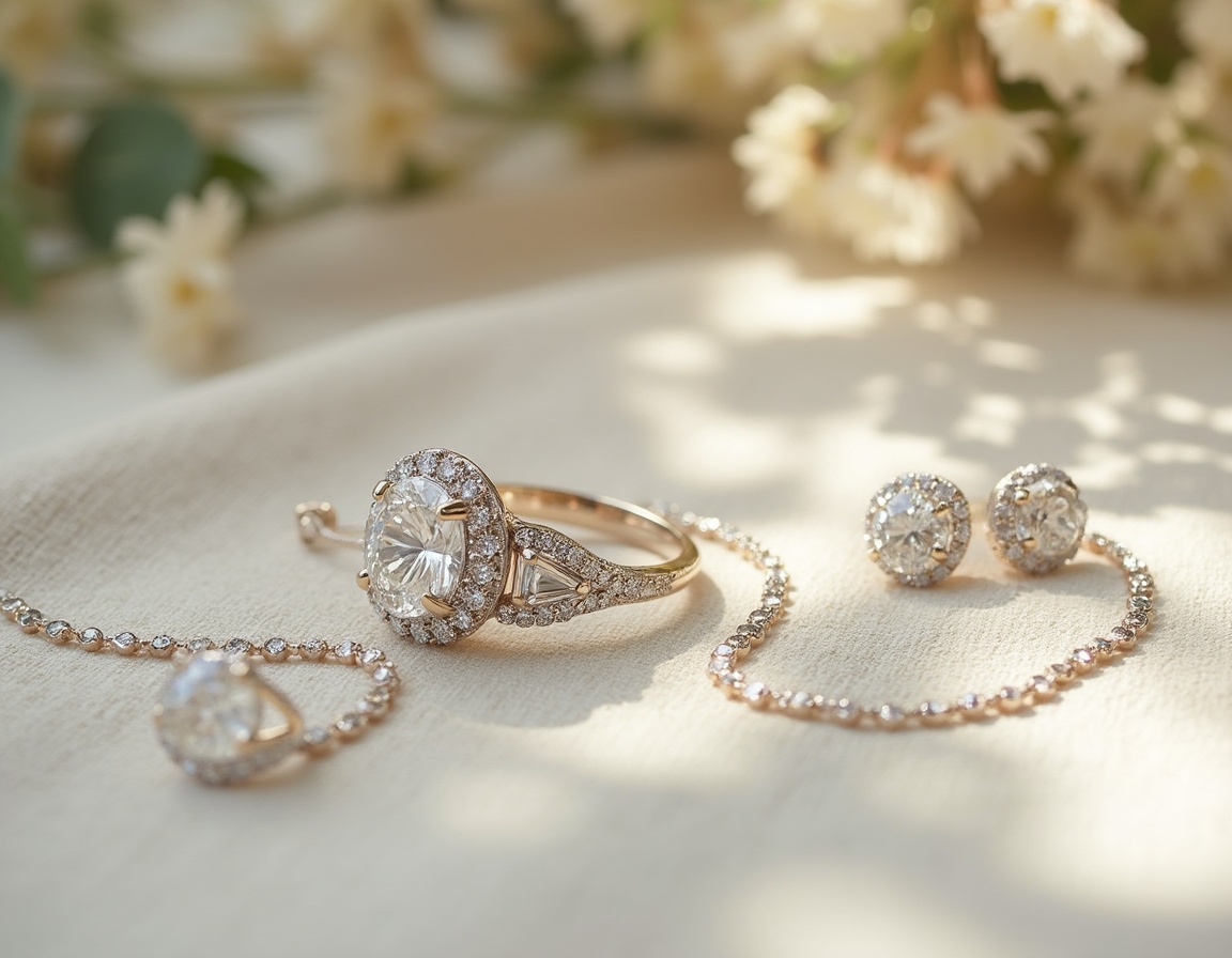 Weißgold mit Labor-Diamanten Weißgold mit Labor-Diamanten