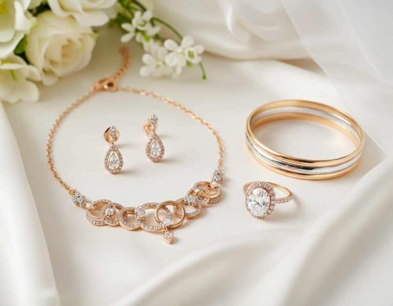 Mehr über den Artikel erfahren Goldener Glanz für den Schmuck der Braut – Gelb-, Rosé- und Weißgold im Trend