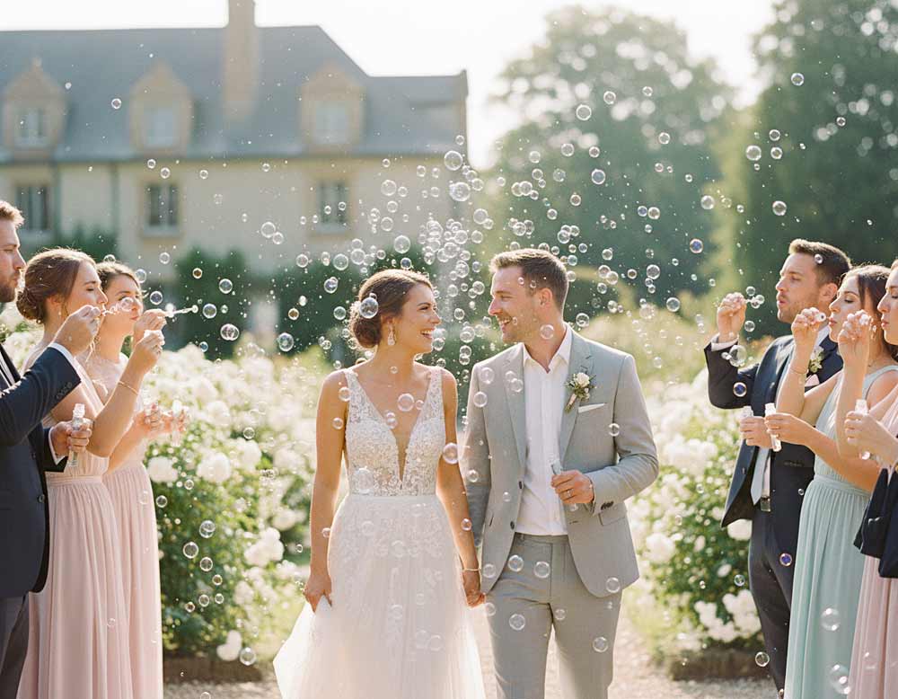 Seifenblasen-Regen zur Hochzeit Seifenblasen-Regen zur Hochzeit
