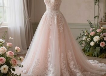 Blush Hochzeitskleid