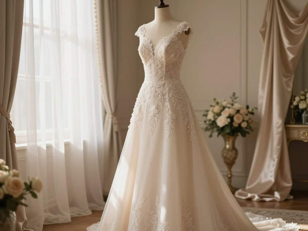 Cremefarbenes Hochzeitskleid in verschiedenen Schnitten