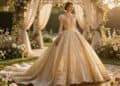 Goldfarbenes Hochzeitskleid