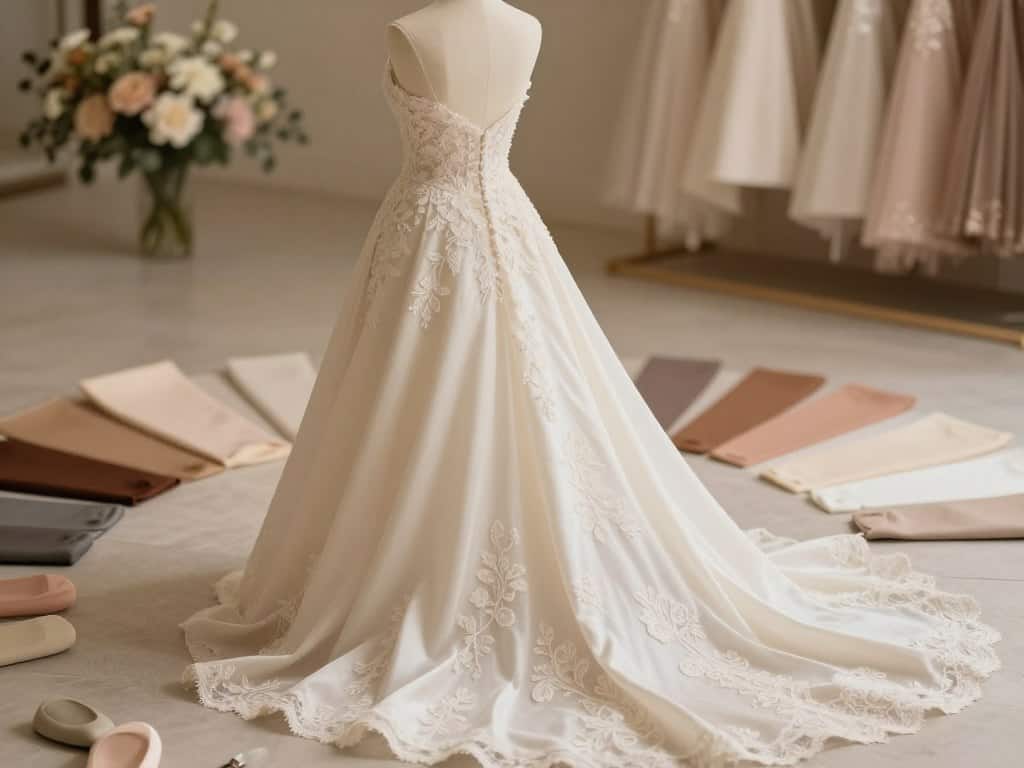 Ivory Hochzeitskleid Farbnuancen und Teint abgestimmt