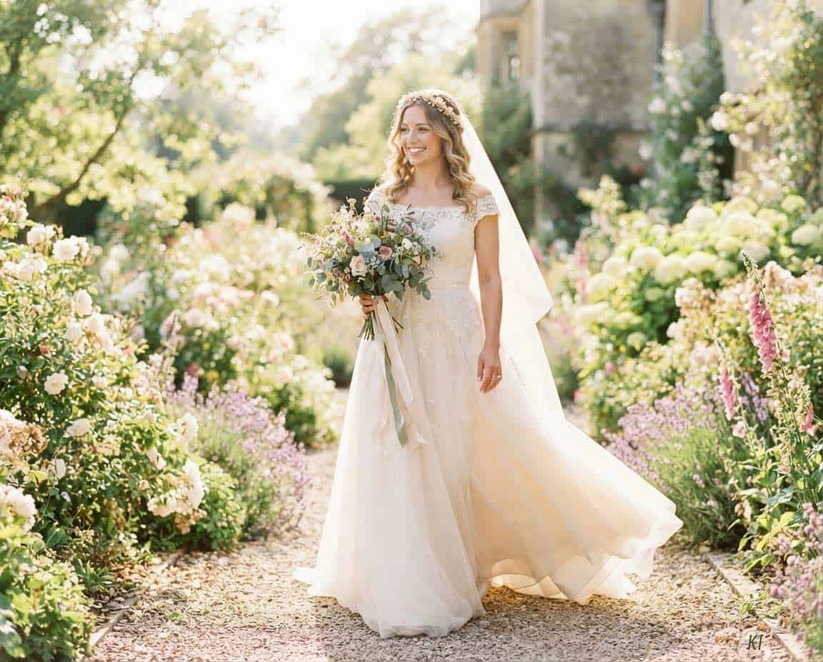 Cremefarbenes Hochzeitskleid Cremefarbenes Hochzeitskleid