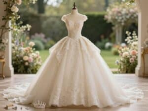 Mehr über den Artikel erfahren Ballkleid als Hochzeitskleid: Wann dieses Volumen wirklich funktioniert