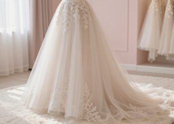 Tüll-Hochzeitskleid