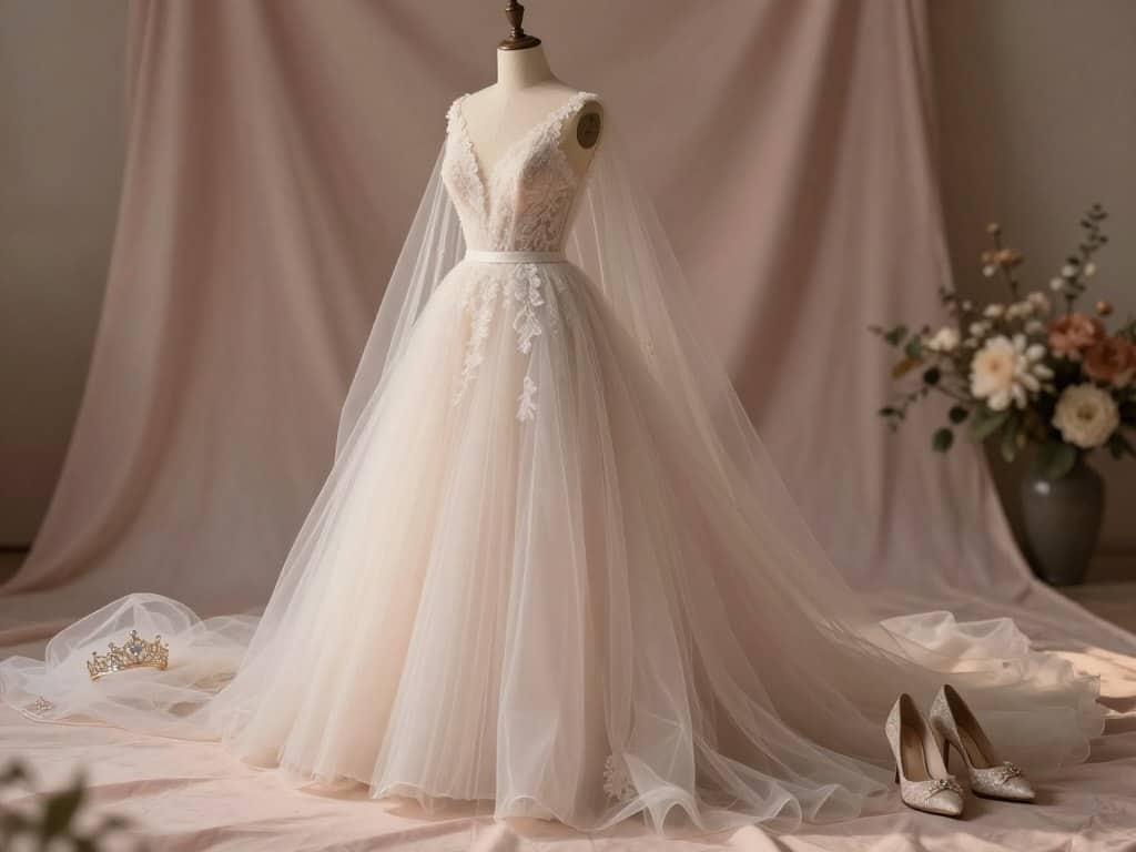 Accessoires zum Tüll-Hochzeitskleid