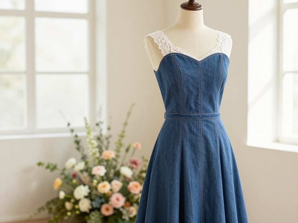 Denim Brautkleid für die Casual-Braut