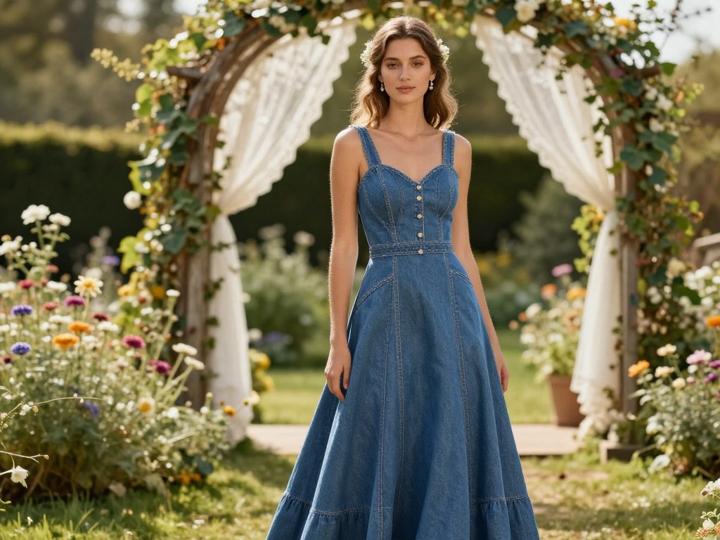 Denim Brautkleid für die moderne Braut