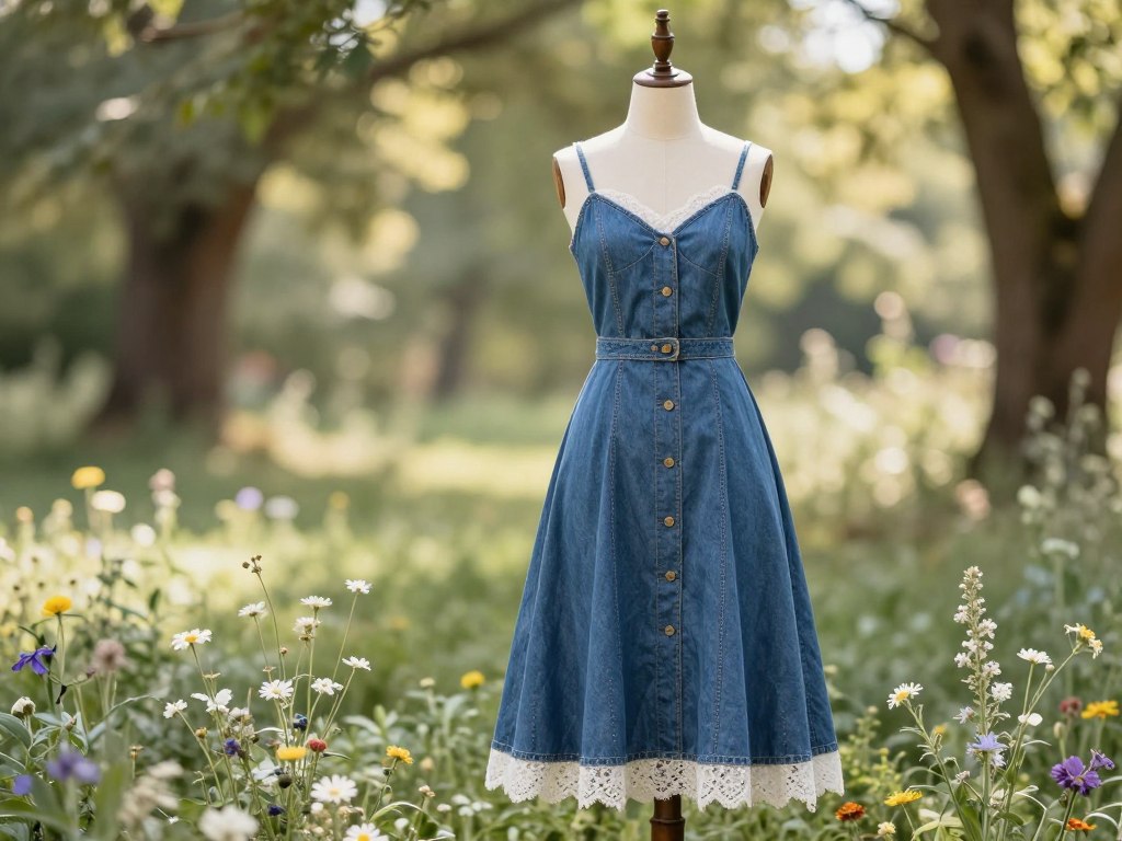 Denim Brautkleid für nachhaltige Mode